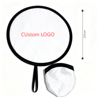 Éventail pliable rond personnalisé avec design Éthiopie et pochette