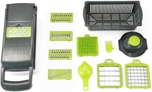 Cuchillo Multiusos Profesional 15 en 1 de Doble Uso, Ecológico, de Acero Inoxidable, ABS+PP, con Mango de Plástico, para Cortar Verduras en Cubos, Utensilio de Cocina - Product Image 5