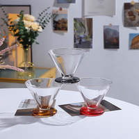 Vaso de Vidrio de Diseño Exclusivo y Atractivo para Café Americano Helado, Estilo Vintage Francés con Flores, para Uso en el Hogar y Hoteles, Taza de Alta Gama para Helados