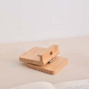 Wooden Tablet <b>Stand</b> 9.5x9x9cm Natural Color Compatible With Ipad Desktop Holder - Product Image 3