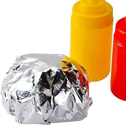 Burger Wrap Aluminum Foil Laminated Paper For Hamburger Packaging or hot-dog or fast food wrapping