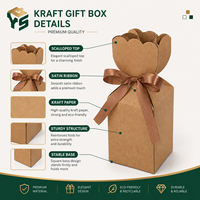Boîte en carton ondulé recyclable personnalisée en kraft avec nœud papillon pour mariage, fête et emballage cadeau