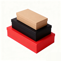 Ensemble de boîtes cadeaux de luxe personnalisées à base de carton auto-assemblable avec couvercle orange, doublure en éponge, sac en papier, laminage mat, gaufrage, impression dorée