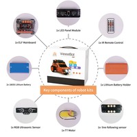 Kit de Robótica Educativa STEAM para Niños, Proyectos de Coches RC STEM, Regalo para Niños de Oriente Medio