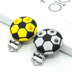 Handmade Tùy Chỉnh Chuỗi Phụ Kiện Silicone Phẳng Đen Kim Loại Núm Vú <span class=keywords><strong>Clip</strong></span> - Product Image 5