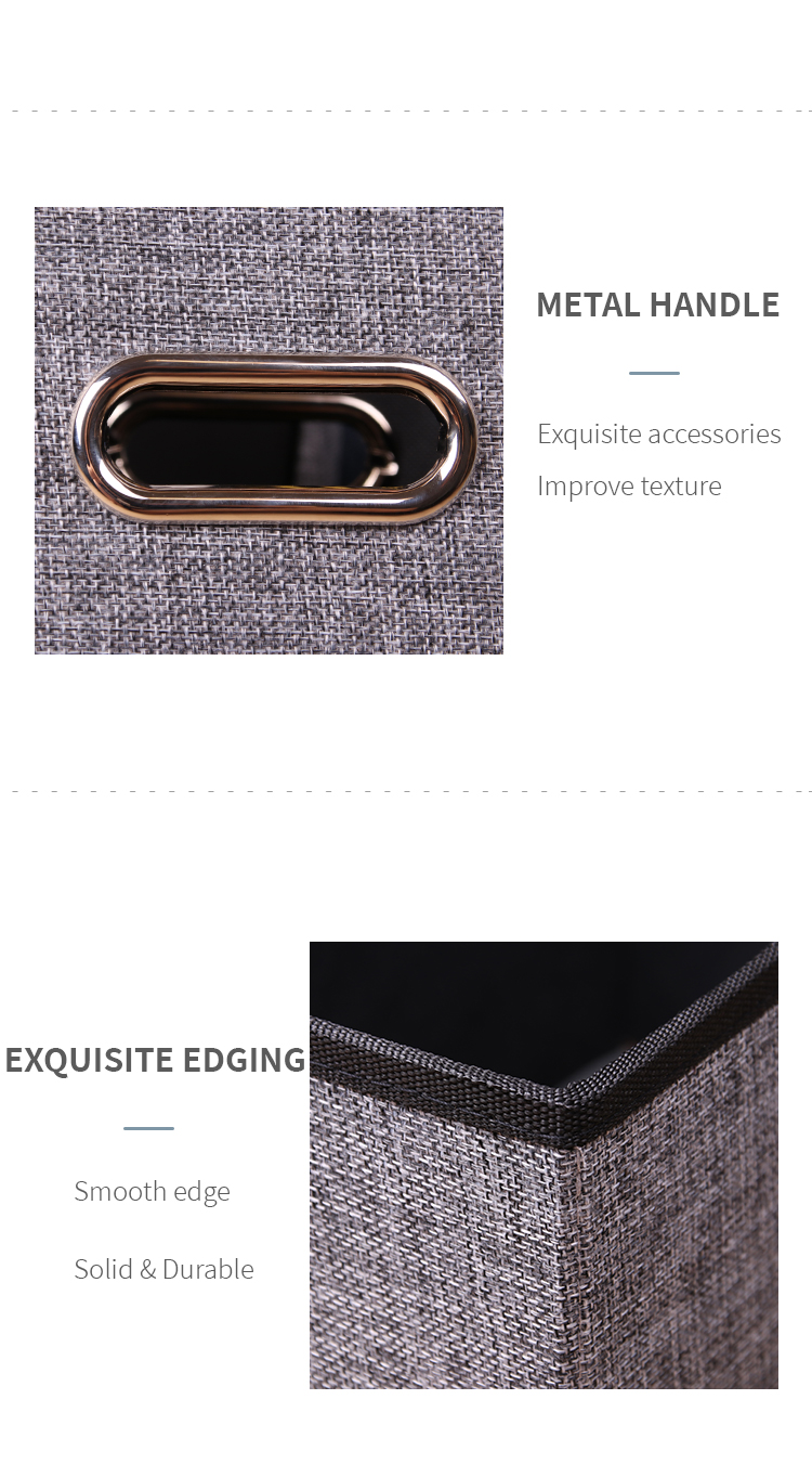 Cotton And Linen Portable Folding Ottoman Of Living Room Square Storage Stool