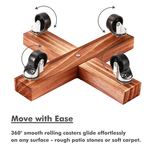 Carrito para Plantas Resistente de Hierro con Ruedas, Base Rodante para Plantas Grandes, Uso en Jardín, con Orificios de Drenaje, Interior/Exterior - Product Image 5