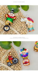 Adorno Navideño de Cristal Hecho a Mano de Alta Calidad con Temática de Circo: León, Mono, Elefante, Payaso, Elfo, con Protección UV - Product Image 2
