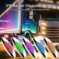 Nouvelle lumière LED latérale ovale pour camion WTTG 6'' en plastique, compatible DC12/24V, universelle