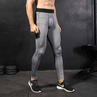 Pantalons de sport pour hommes, solides, longs, serrés, d'entraînement, de course à pied, en maille, à séchage rapide, extensibles, en nylon, fabrication de vêtements OEM et ODM