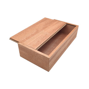 Boîte en bois pour thé blanc de Dongguan avec couvercle coulissant, emballage cadeau haut de gamme, boîte en bois massif personnalisable, impression de logo disponible. - Product Image 2