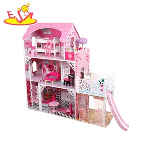 Commercio all'ingrosso finta paly princess castle play set casa delle bambole in legno per bambini W06A425 - Product Image 4