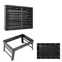 Gril à charbon de bois Portable pliable adapté au Camping en plein air BBQ Beach Grill Smoker Grill pour cuisiner Camping randonnée pique-niques