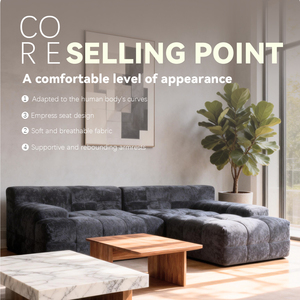 Sofá Modular de Espuma Viscoelástica de Alta Densidad, Personalizable ODM OEM, de Alta Calidad, Convertible para Apartamentos y Villas - Product Image 4