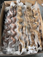 Extensions de cheveux synthétiques en fibre haute température, ondulées, 24 pouces, pour crochet, 100g, vente en gros