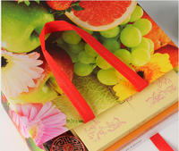 Herbruikbare Biologisch afbreekbare Non-Woven fruit-shoppertasjes met aangepast logo, digitale bedrukking, gesealde handvatten, promotionele reclame