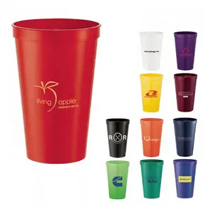 Best sales 16oz cheap price personalized logo good quality outdoor food safe plastic party red beer pong red stadium cup YC775