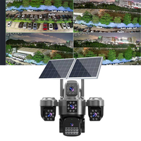 Caméra CCTV extérieure solaire 4G SIM PIX-LINK nouvelle génération 8MP 4 objectifs PTZ avec vision nocturne à 4 points de vue, audio bidirectionnel, batterie solaire AOV