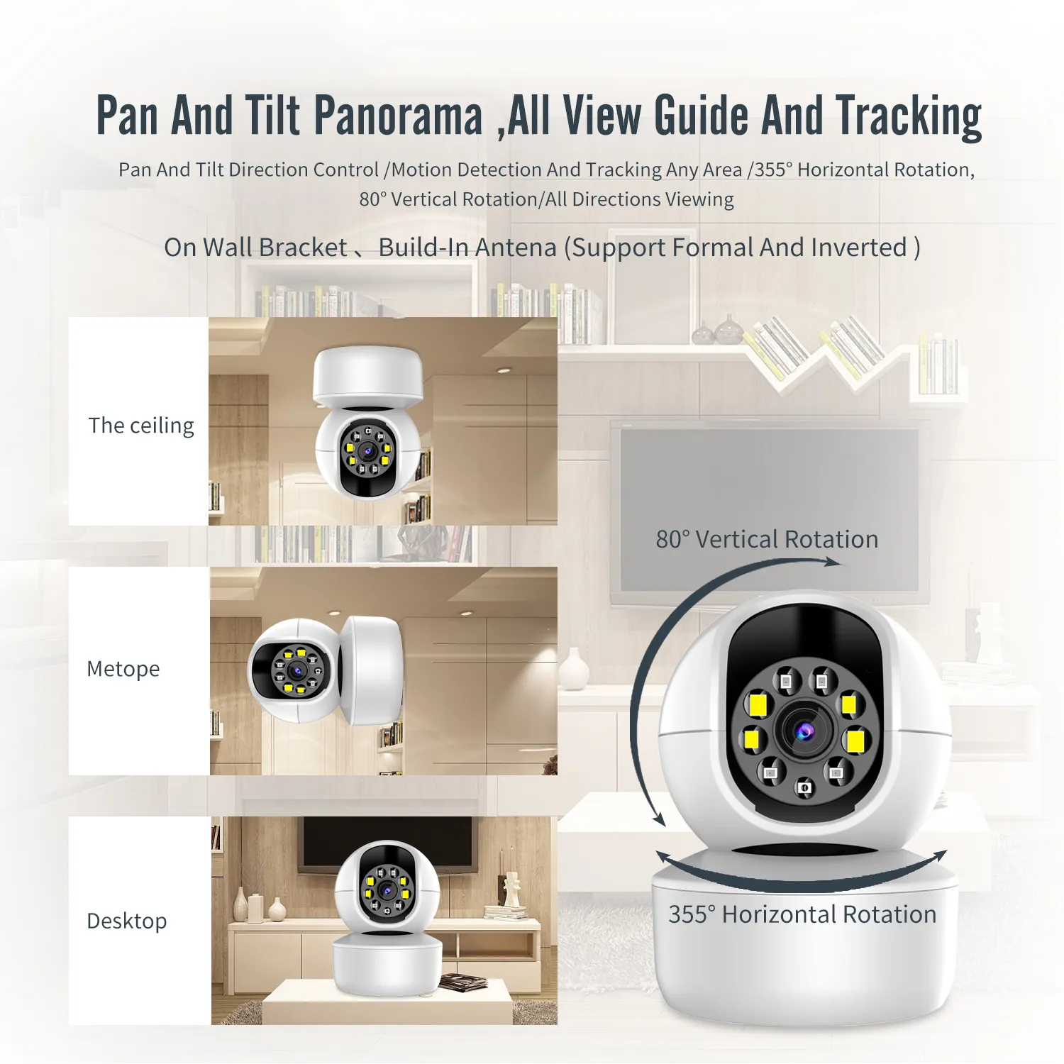 V380 720P WiFi Wireless Camera System Indoor For Baby Monitor