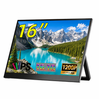 Moniteur portable AHXJKA 16 pouces 1920x1200 144Hz IPS avec support à câble unique pour jeux PC, Mac et consoles de jeu