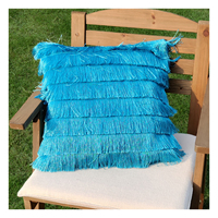 Housse de coussin pour chaise de jardin, nouveauté, 200h, anti-uv, broderie d'été, pompon boho solide, imperméable