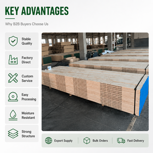 Fournisseur de bois lamellé-collé LVL en Chine, <span class=keywords><strong>prix</strong></span> plus bas, emballage E1 E2, contreplaqué de peuplier, bois de palettes LVL - Product Image 4