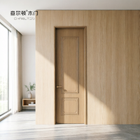 Portes intérieures en bois massif insonorisées, portes en bois modernes résistantes à l'humidité pour projets hôteliers