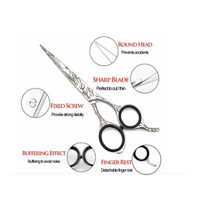 Tijeras de Peluquería Profesionales de Acero, Tijeras Curvas para Peluquería, Tijeras para Cortar el Cabello - Product Image 2