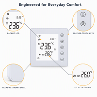 Thermostat de chauffage numérique WiFi, écran tactile LCD, contrôleur de température programmable pour systèmes de chauffage au sol