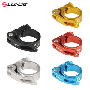 Lunje Aluminum Alloy Seatpost <b>Clamp</b> 34.9mm <b>Quick</b> <b>Release</b> Bicycle Saddle Tube <b>Clamp</b> For Mountain Road Bike - Product Image 1