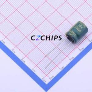 Condensador Electrolítico de Aluminio de Orificio Pasante RC035M331LO10*13TH-2A1E, Orificio Pasante, D10xL13mm 330uF 20% 35V 860mA-100kHz - Product Image 1