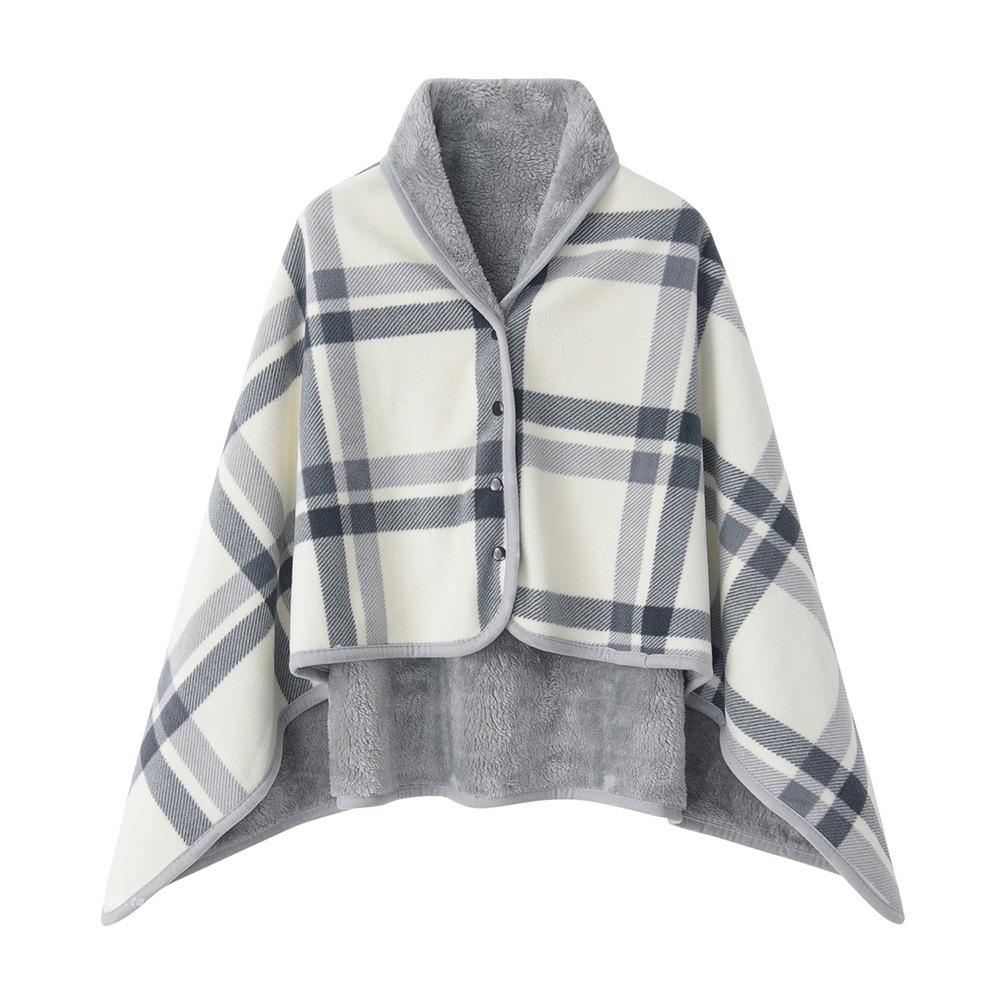 plaid gris et blanc