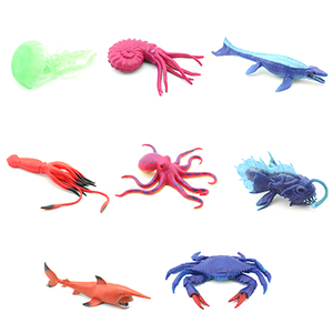 Juguete de Habilidad Mágica de TPR con Modelo de Animal Marino que Brilla en la Oscuridad y Cambia de Color con la Temperatura, Regalo Educativo para Niños - Product Image 1