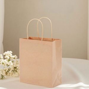 Sacs en papier épais personnalisés en gros pour la vente à emporter, emballages pour café et thé au lait, sacs cadeaux en papier - Product Image 1