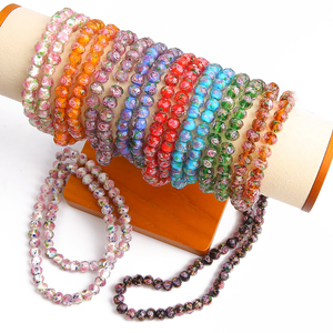 <span class=keywords><strong>Murano</strong></span> <span class=keywords><strong>vetro</strong></span> trasparente <span class=keywords><strong>perline</strong></span> per la creazione <span class=keywords><strong>di</strong></span> gioielli 8/10/12mm donne fai da te braccialetto fiore Rondelle <span class=keywords><strong>perline</strong></span> sfaccettate - Product Image 4