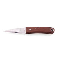 Sécateur à cliquet industriel pliable avec poignée antidérapante en acier au carbone et manche en bois, couteau de greffage et coupe-jardin