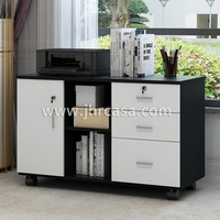 Armoire à roulettes moderne, armoire de rangement pour bureau à domicile avec compartiment ouvert