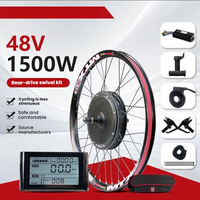 Kit de conversion d'assistance à la pédalisation pour VTT avec batterie au lithium 48V 1500W, roue arrière, jante MTX39, panneau d'instrumentation, vélo électrique étanche