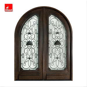 <span class=keywords><strong>Porte</strong></span> <span class=keywords><strong>d</strong></span>'<span class=keywords><strong>entrée</strong></span> principale en bois de chêne avec battant, <span class=keywords><strong>porte</strong></span> extérieure de style patrimonial avec fer forgé et vitrage pour maison de campagne - Product Image 4