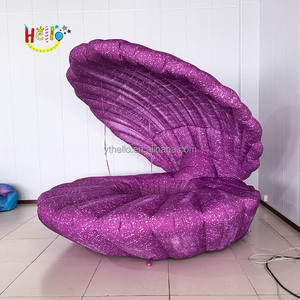 Accesorios de escenario con tema oceánico, Concha inflable púrpura para decoración de escenario - Product Image 4