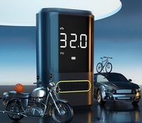 Gonfleur de pneu de compresseur d'air électrique de pompe à air portative avec écran tactile et lumière pour la boule de vélo de moto