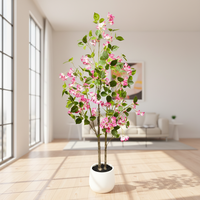 Künstlicher Baum im Topf für Innenräume Wohnzimmer Hotel Flur Kleiner Topfpflanzen-Schmuck Man Le Rhododendron Baum