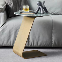 Table d'appoint en ardoise style nordique, gain de place, mobilier moderne pour salon, petite table basse