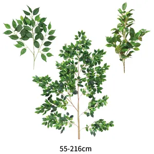 DIY Facux Plant Bamboo Pine Maple Birch Spray Ficus Spray Leaves Branch Foliage Artificial For Your Home