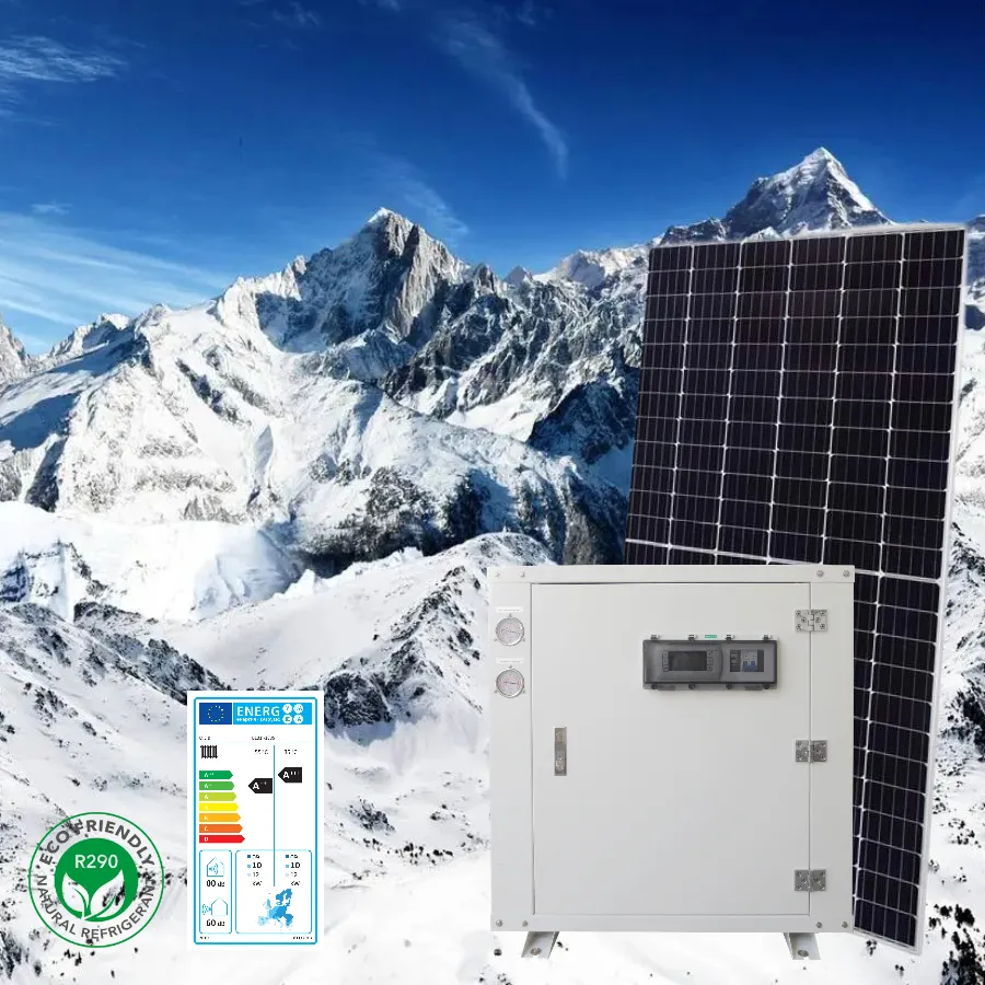 R32/R410a R290 Erdwärme pumpe Haus Heizung Kühlung Warmwasser bereiter DC-Wechsel richter mit Solar-PV-Hybridsystem WiFi APP