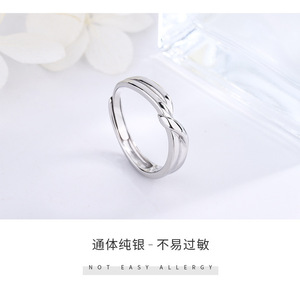 Bague <span class=keywords><strong>de</strong></span> fiançailles tendance en argent sterling 925 pour femmes bijoux <span class=keywords><strong>de</strong></span> mode <span class=keywords><strong>de</strong></span> fête <span class=keywords><strong>de</strong></span> mariage et d'anniversaire avec réglage <span class=keywords><strong>de</strong></span> pavé - Product Image 3