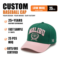 Gorra de Béisbol Bordada Personalizada con Logotipo 3D en Color de Contraste de Alta Calidad, con Visera Curva Ajustable