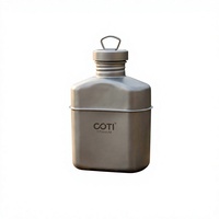 Bouteille d'eau en titane 1000 ml, camping, extérieur, légère, réutilisable, gourde en métal, logo personnalisé OEM