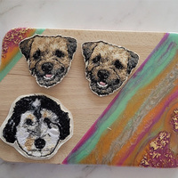 Service de broderie personnalisé pour chien, broderie au fer sur patchs pour collier de chien, vente en gros