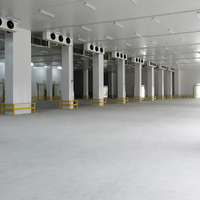 Chambre froide industrielle commerciale de grande capacité avec unité de condensation à compresseur à vis pour entrepôt de viande et de produits alimentaires